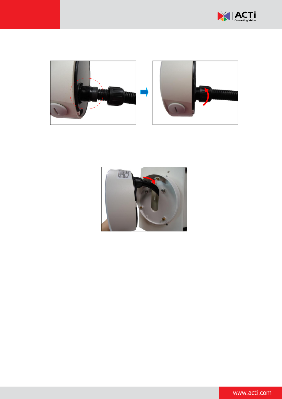 ACTi Outdoor Hemispheric / Fisheye Dome on Vertical Pole with Tilted Mount (PMAX-0310) User Manual | Page 18 / 27