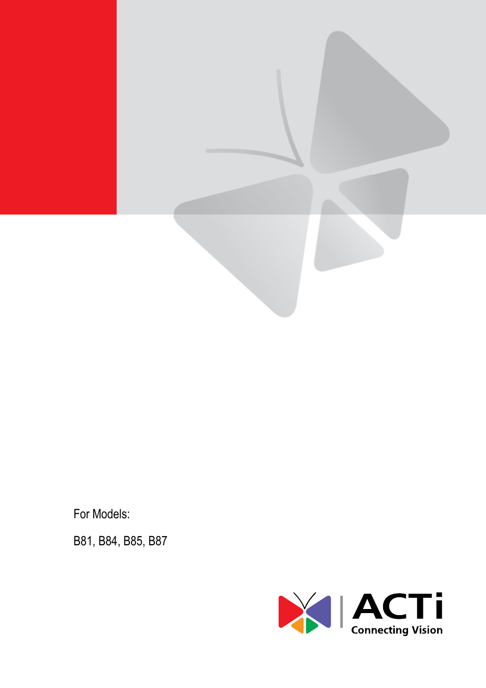 ACTi Outdoor Dome (B8xI8x) on Tilted Wall with Gang Box Converter User Manual | 35 pages