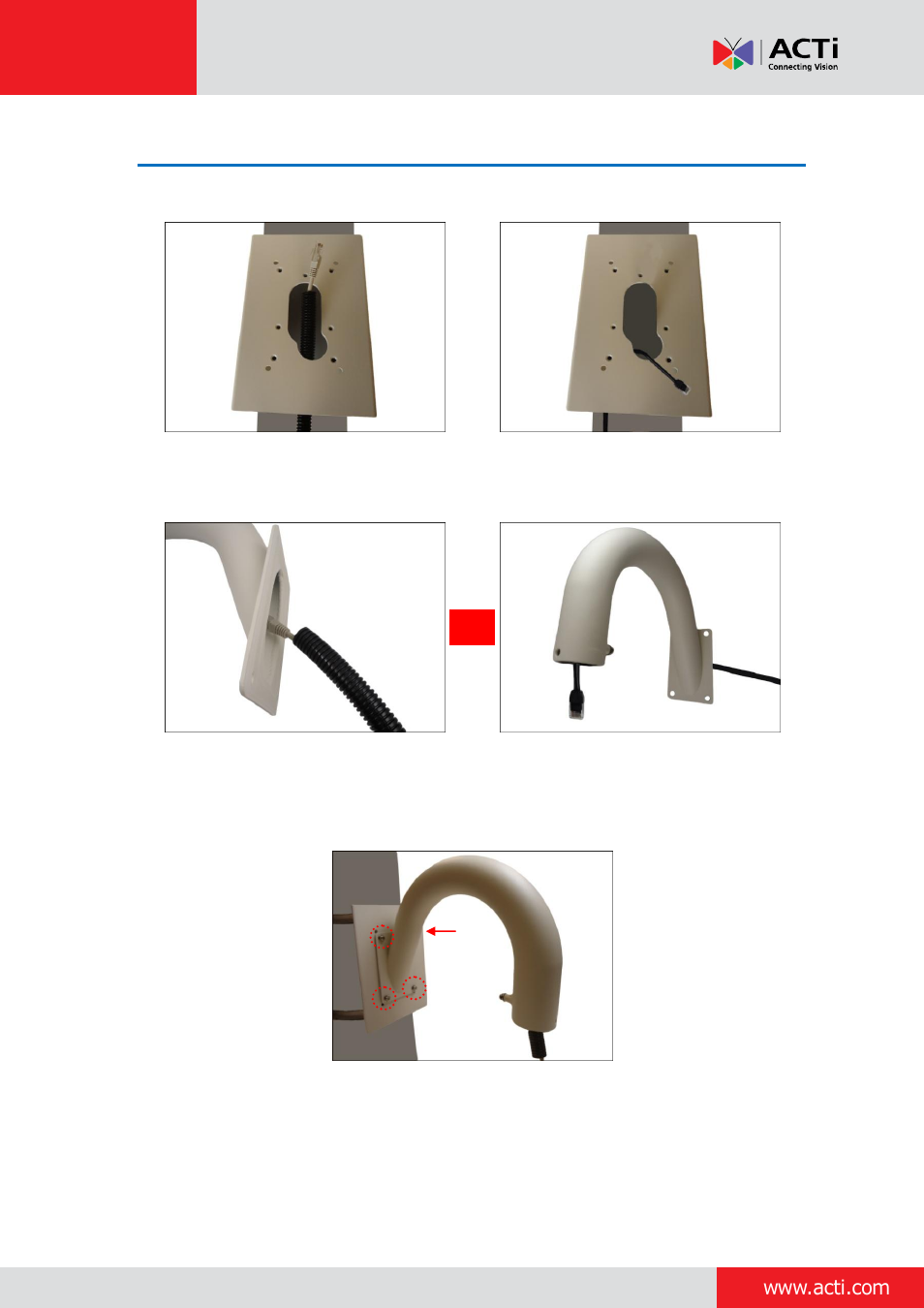 Step 3: install the gooseneck, Optional: add extension tube(s), E 26 | Installation guide | ACTi Outdoor Dome on Vertical Pole with Accessory Sets User Manual | Page 26 / 51