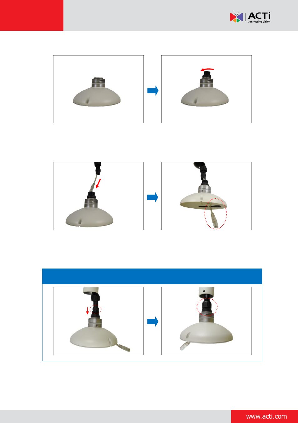 Installation guide | ACTi Outdoor Dome on Vertical Pole with Accessory Sets User Manual | Page 28 / 51