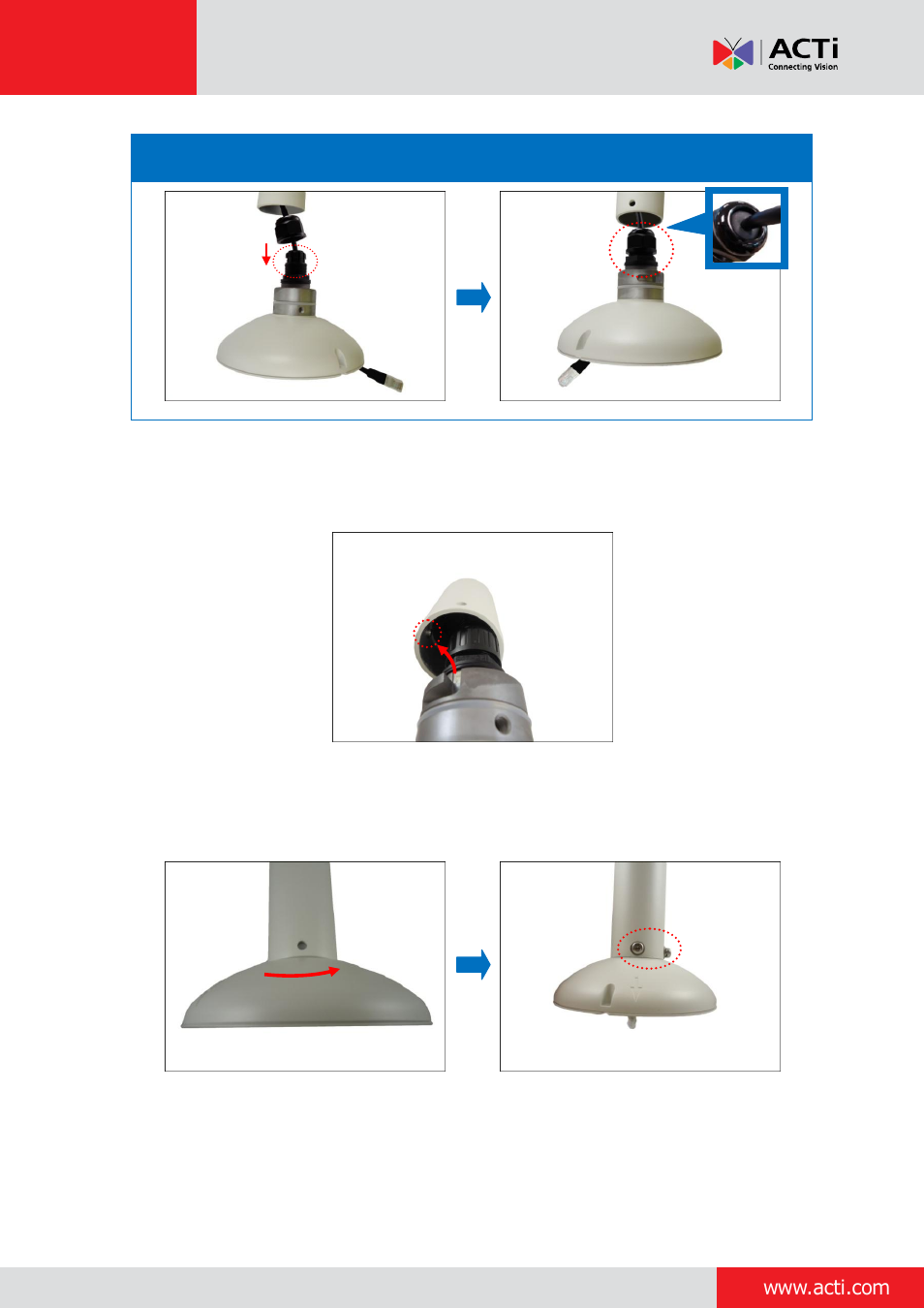 ACTi Outdoor Dome on Vertical Pole with Accessory Sets User Manual | Page 29 / 51