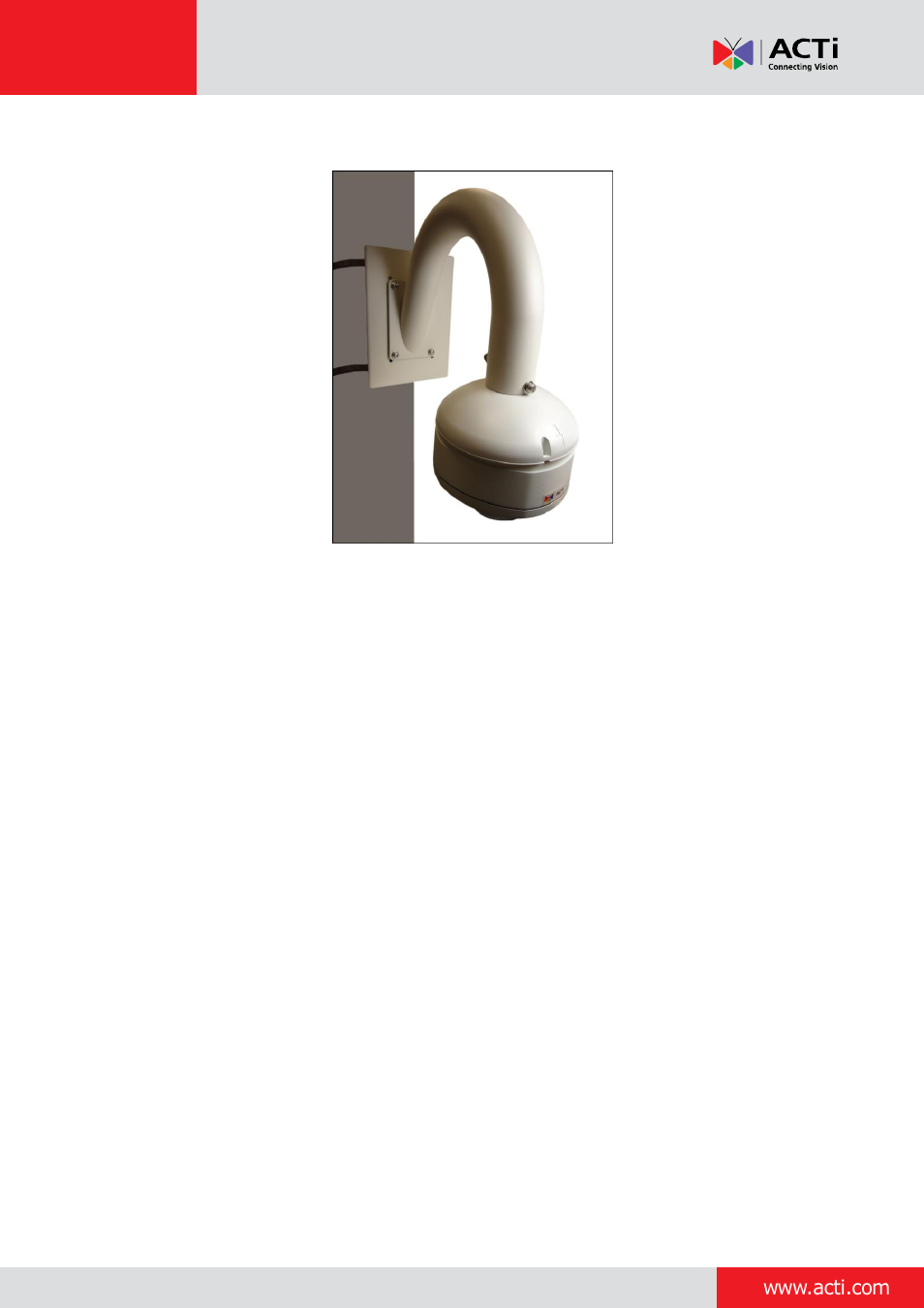 ACTi Outdoor Dome on Vertical Pole with Accessory Sets User Manual | Page 34 / 51