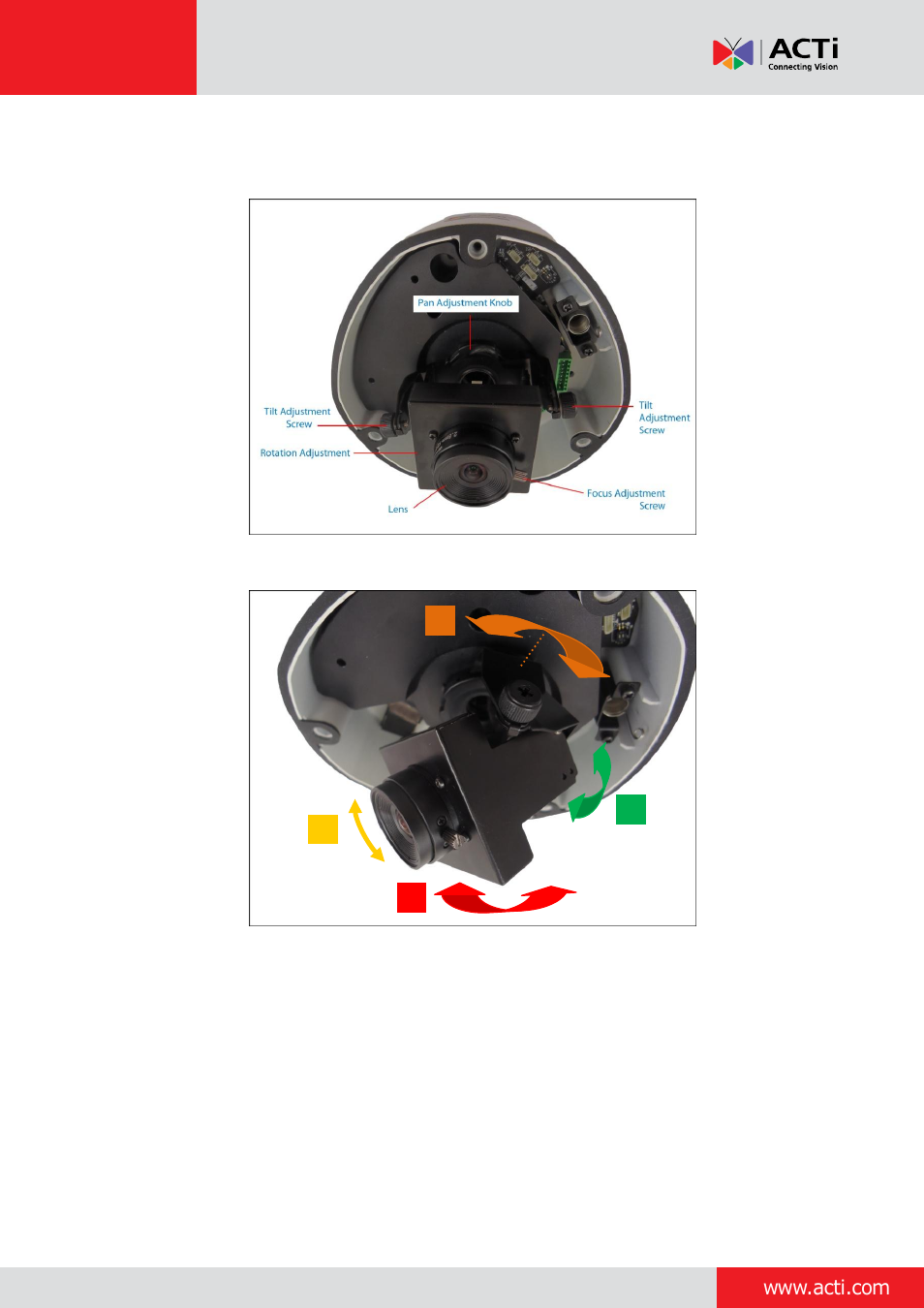 Kcm-7111, E 45, Installation guide | ACTi Outdoor Dome on Vertical Pole with Accessory Sets User Manual | Page 45 / 51