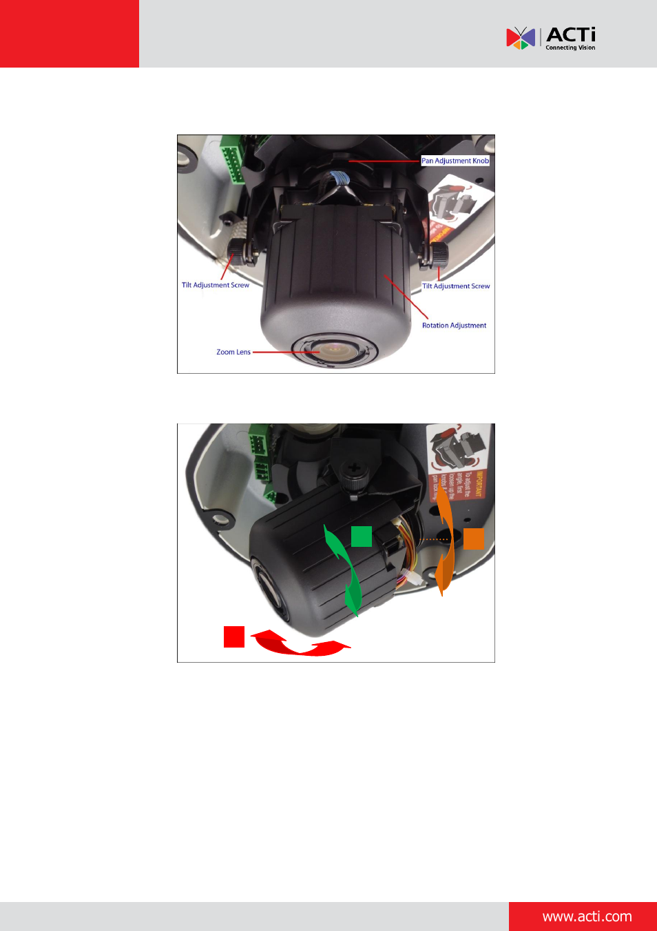 Kcm-7311 | ACTi Outdoor Dome on Tilted Wall User Manual | Page 28 / 31