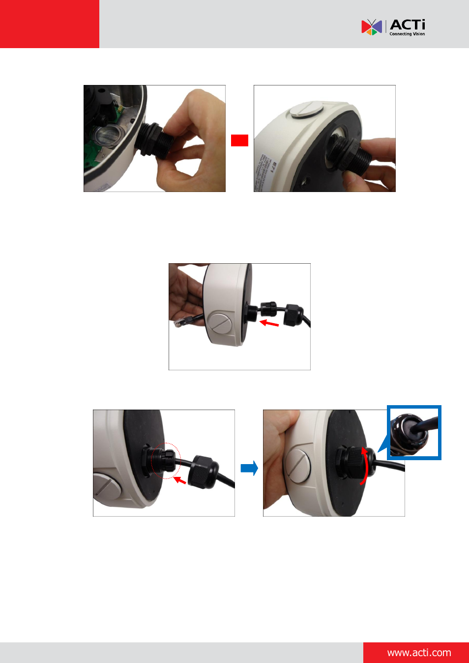 Installation guide | ACTi Outdoor Dome on Tilted Wall User Manual | Page 7 / 31