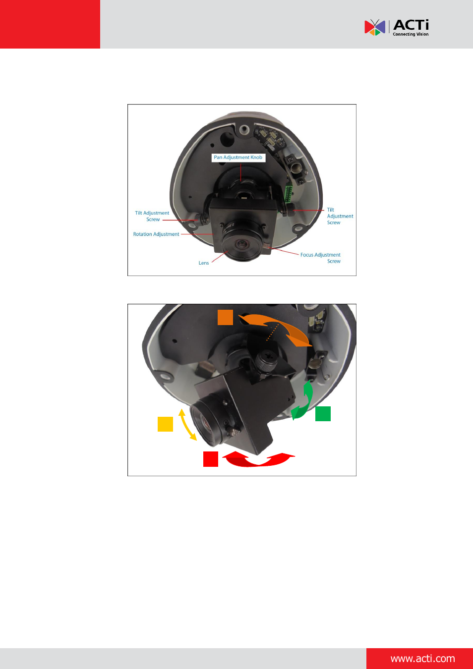 Kcm-7111, E 30, Installation guide | ACTi Outdoor Dome on Dropped Ceiling with Flush Mount User Manual | Page 30 / 34