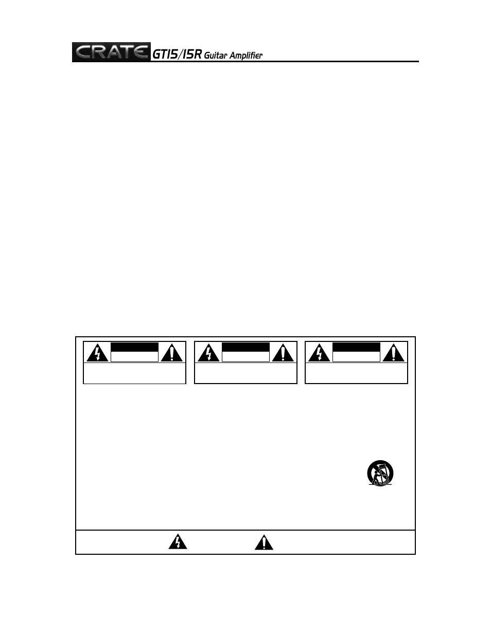 Gt15/15r, Guitar amplifier | Crate Amplifiers GT15/15R User Manual | Page 2 / 4