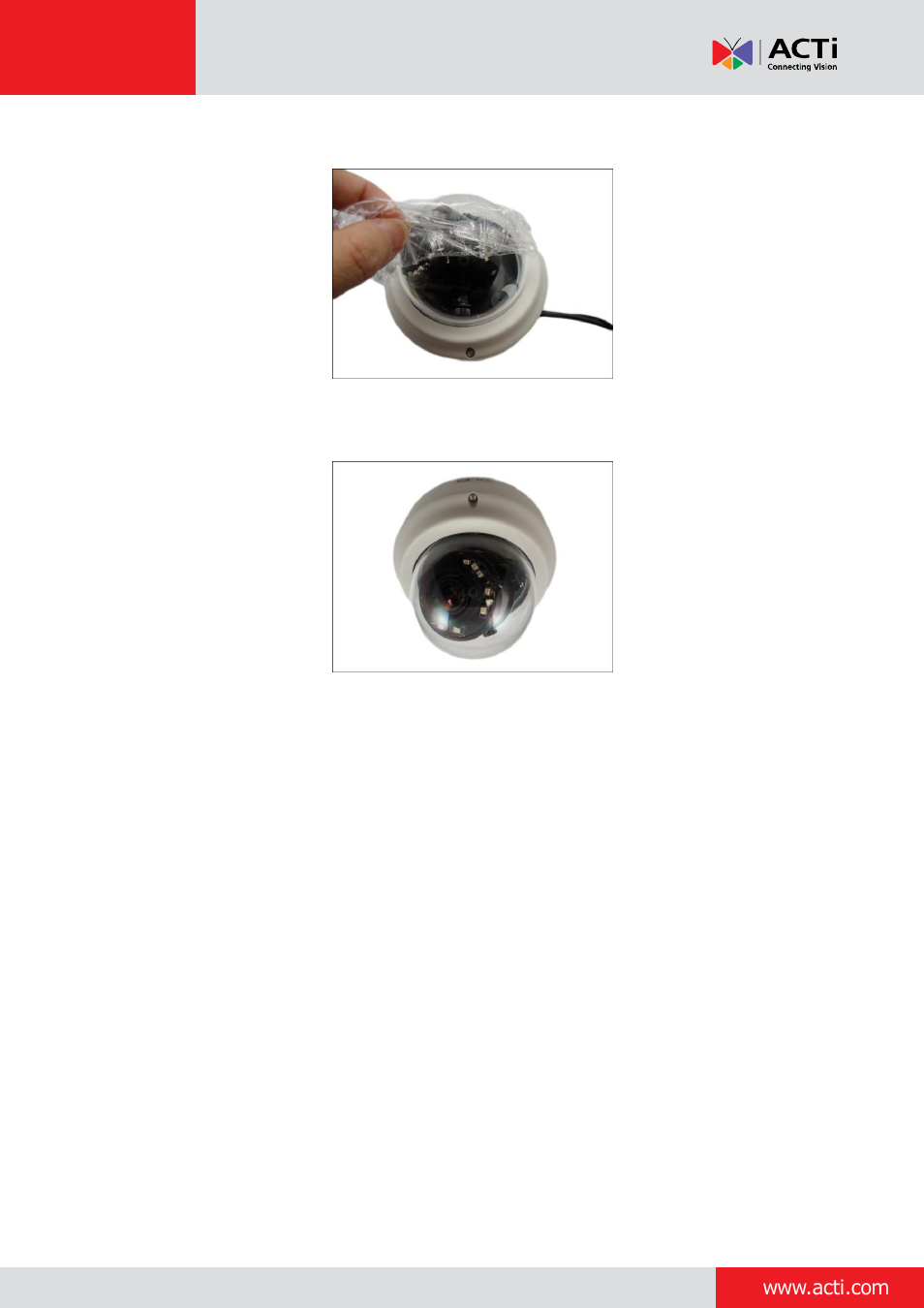 ACTi Indoor Dome (B6x) on Tilted Wall User Manual | Page 9 / 25
