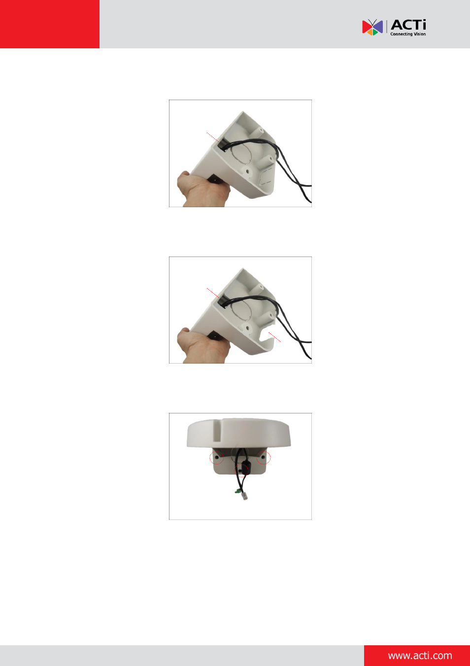 ACTi Indoor PTZ on Straight Wall with Wall Mount User Manual | Page 4 / 8