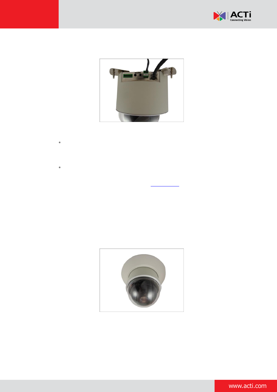 ACTi Indoor PTZ on Dropped Ceiling User Manual | Page 6 / 9