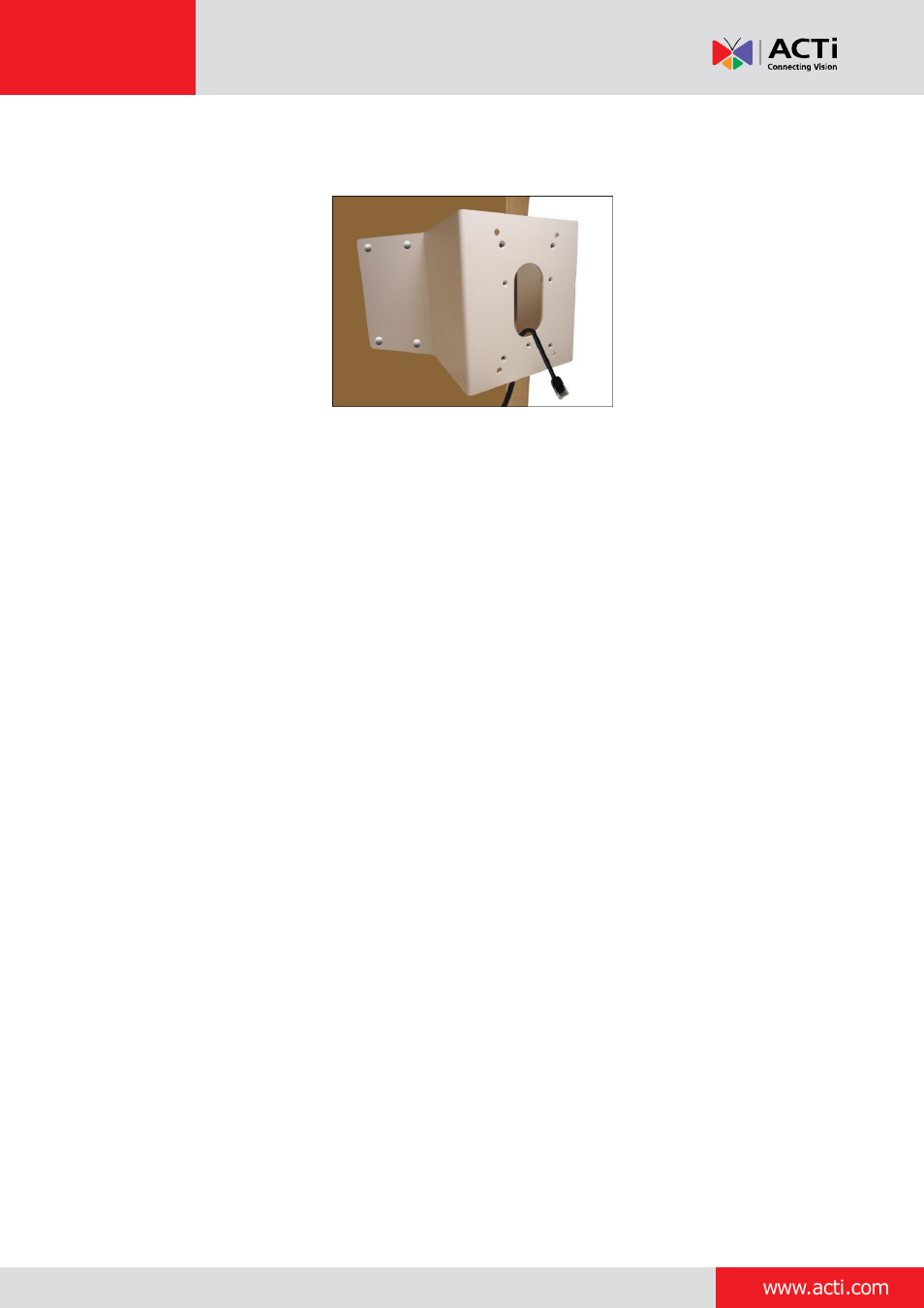 ACTi Indoor PTZ on Corner Wall with Accessory Sets of PMAX-0305 User Manual | Page 5 / 12