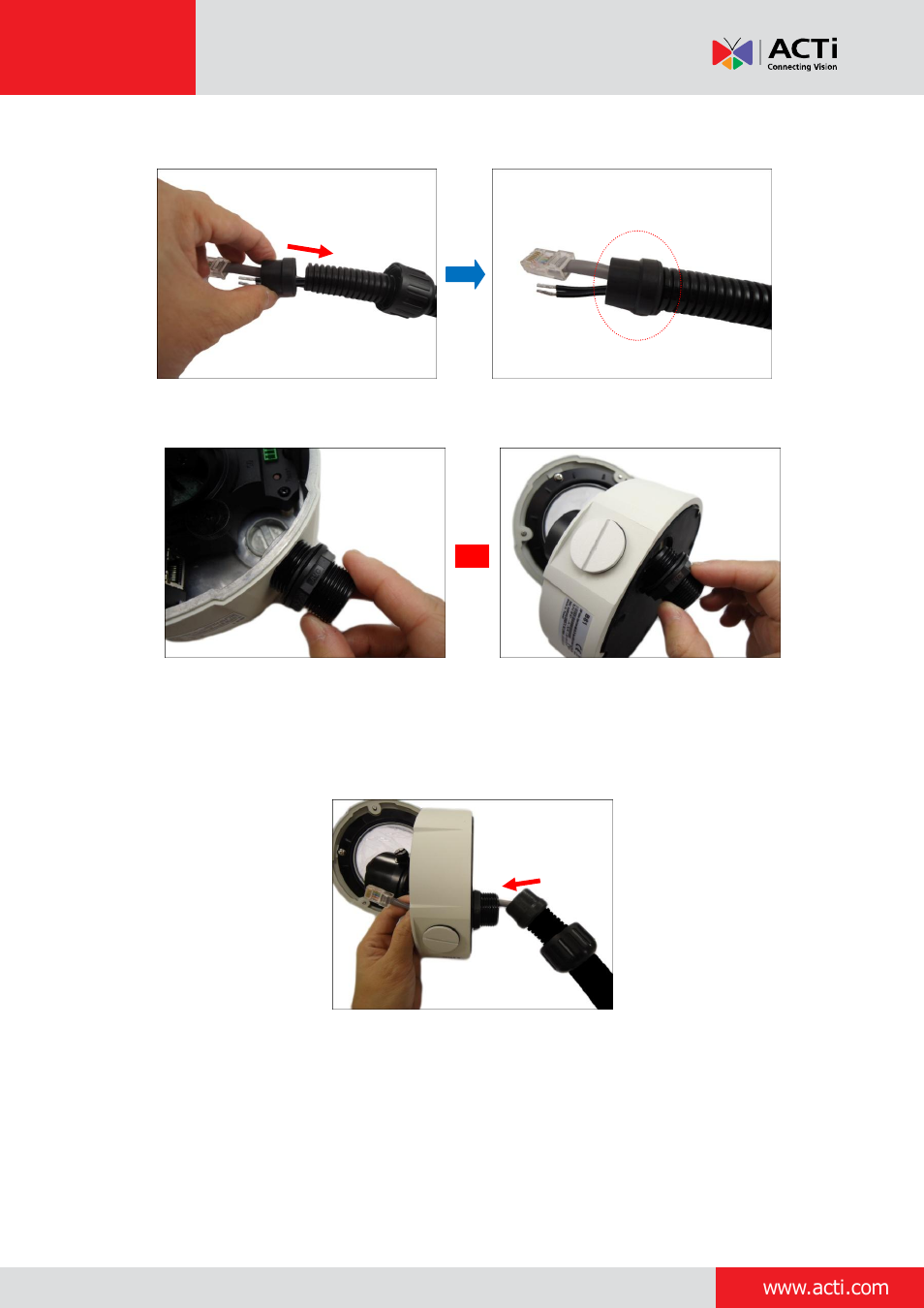 Installation guide | ACTi Outdoor Mini PTZ Dome on Dropped Ceiling User Manual | Page 12 / 28