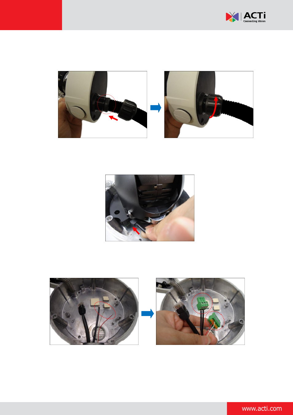 Installation guide | ACTi Outdoor Mini PTZ Dome on Dropped Ceiling User Manual | Page 13 / 28