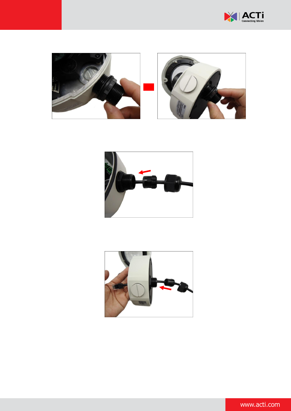 Installation guide | ACTi Outdoor Mini PTZ Dome on Dropped Ceiling User Manual | Page 8 / 28