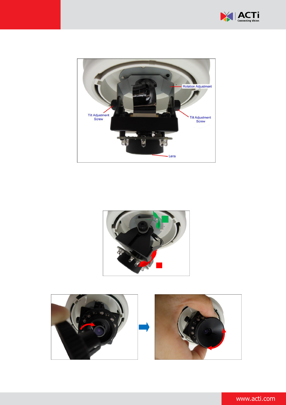 D54 / d55 / e52 / e53 / e54 | ACTi Indoor Dome (D5xE5x) on Horizontal Pole with Pendant Mount User Manual | Page 22 / 25