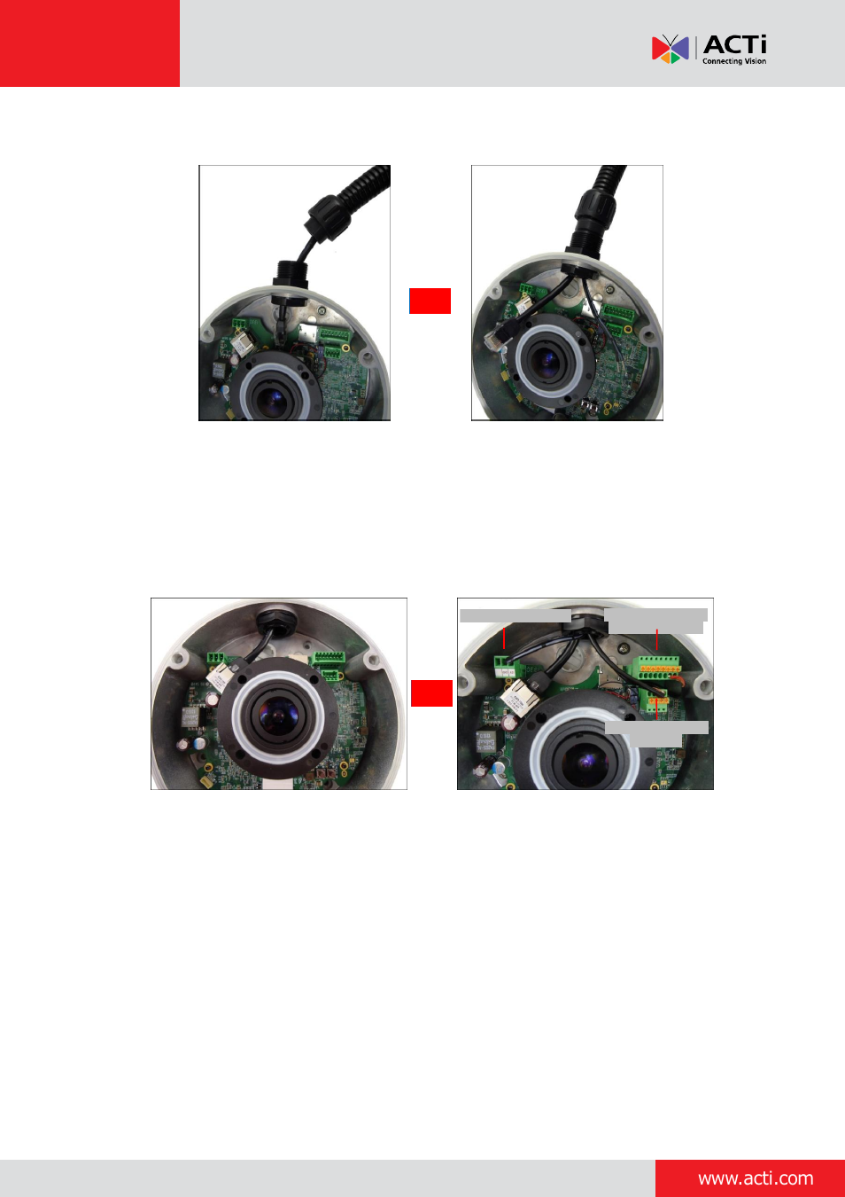 Installation guide | ACTi Outdoor Hemispheric / Fisheye Dome on Corner with Tilted Mount (PMAX-0310) User Manual | Page 12 / 22