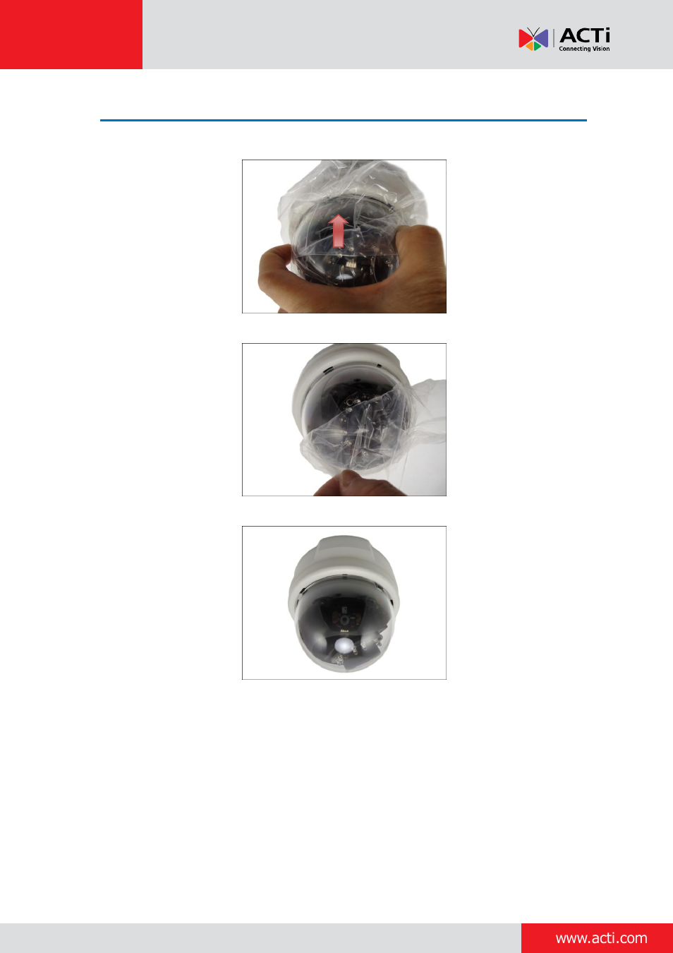 Step 8: close the dome cover | ACTi Indoor Dome (D5xE5x) on Dropped Ceiling User Manual | Page 9 / 21