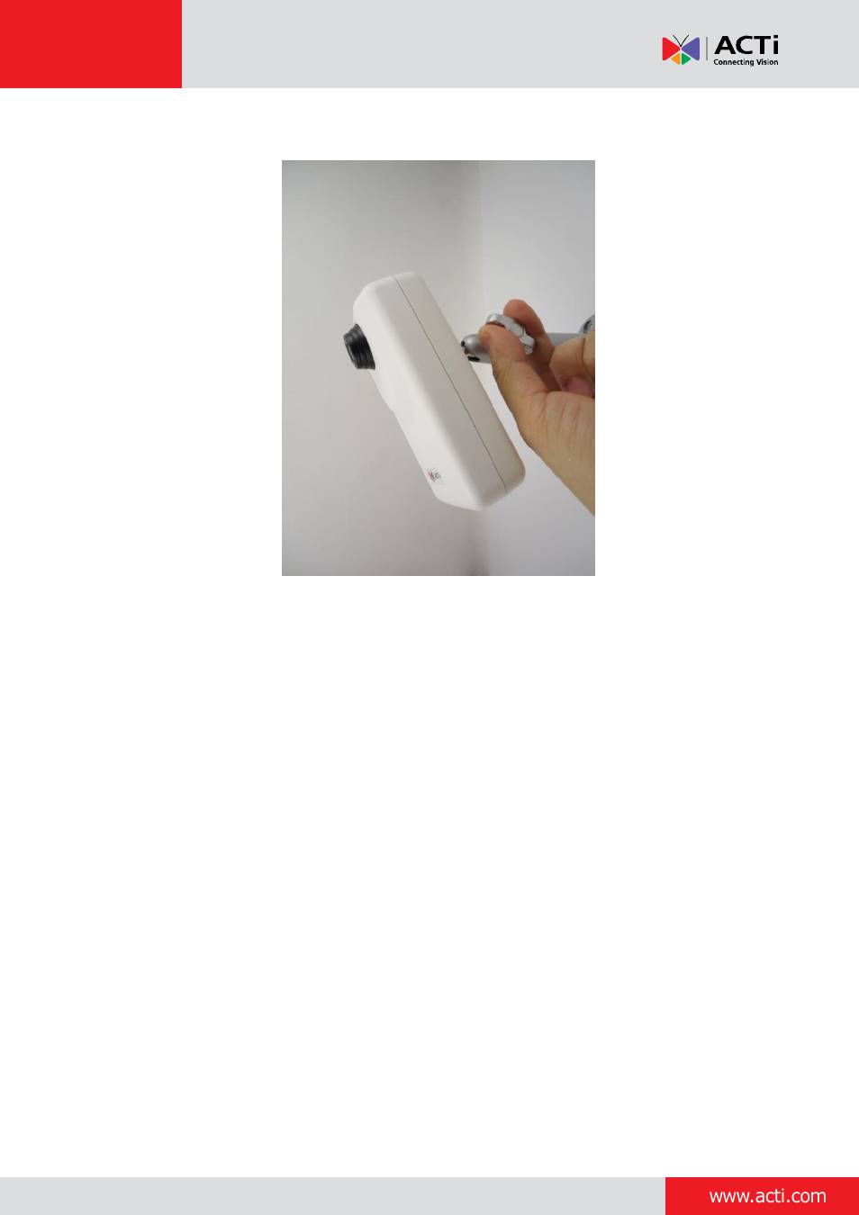 ACTi Cube Camera on Straight Wall with Bundled Bracket User Manual | Page 5 / 17