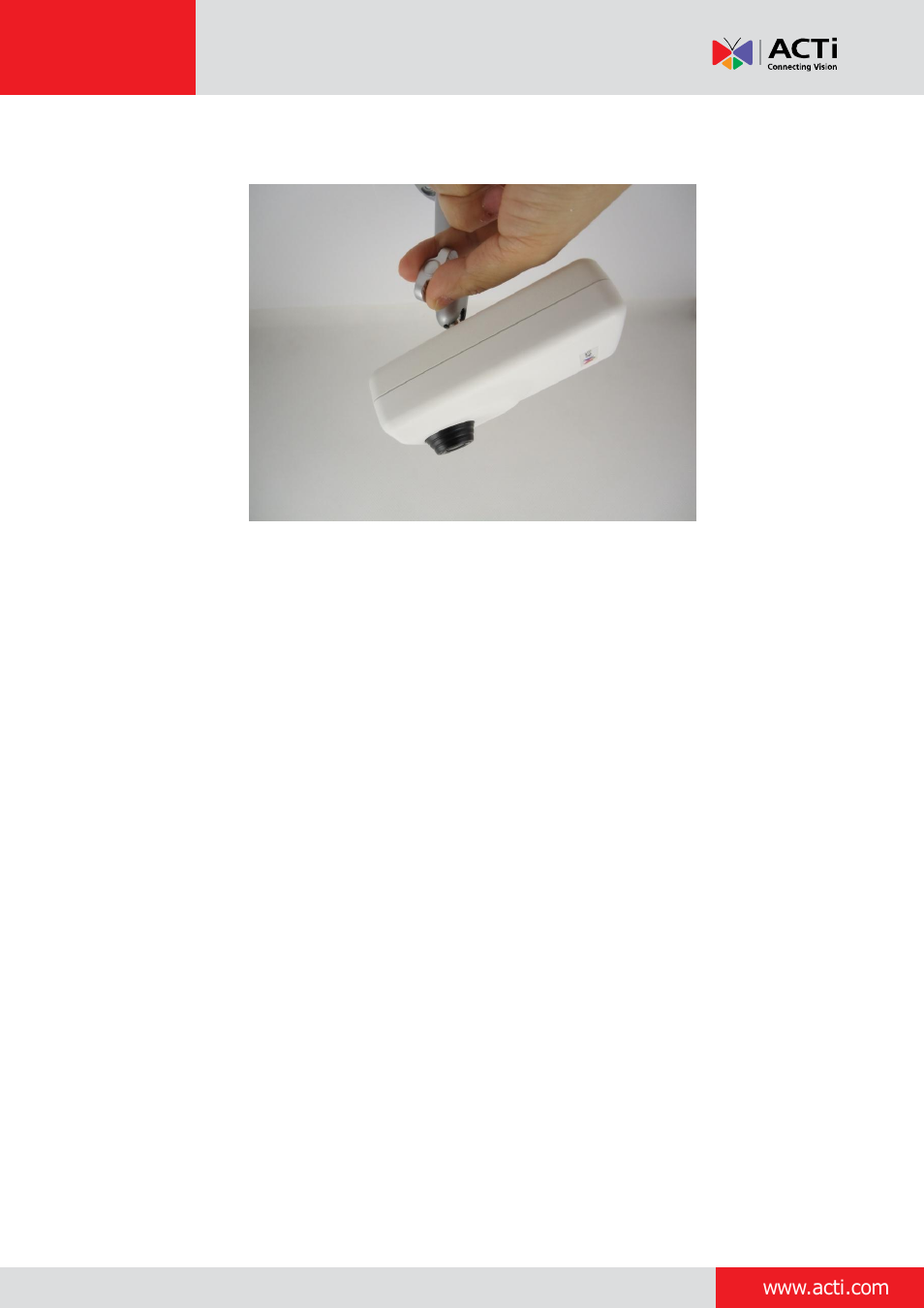 ACTi Cube Camera on Ceiling with Bundled Bracket User Manual | Page 5 / 17