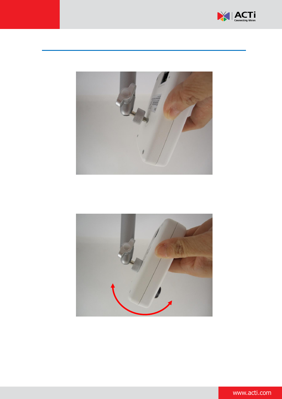 Step 2: install the camera | ACTi Cube Camera on Ceiling with Bundled Bracket User Manual | Page 4 / 17