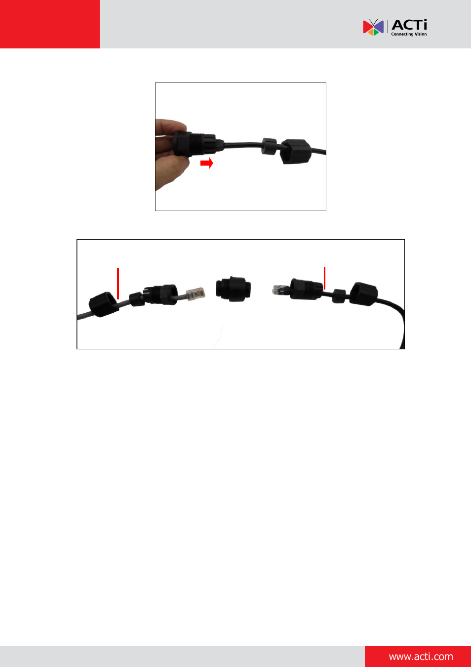 ACTi Bullet Camera (E44~E46) on Tilted Wall with Integrated Bracket User Manual | Page 11 / 35