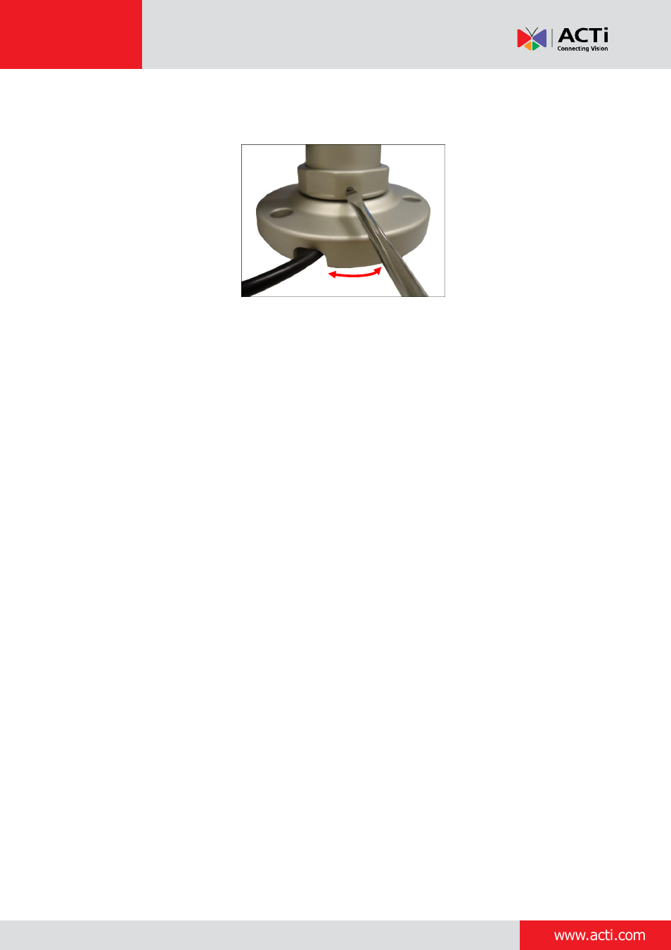 ACTi Bullet Camera (E44~E46) on Tilted Wall with Integrated Bracket User Manual | Page 16 / 35