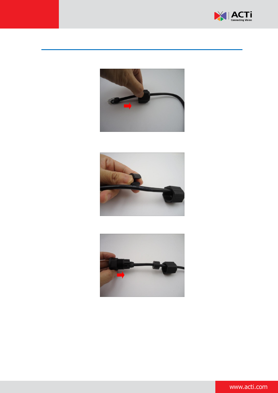 Step 3: waterproof the cable | ACTi Bullet Camera (E44~E46) on Tilted Wall with Integrated Bracket User Manual | Page 18 / 35