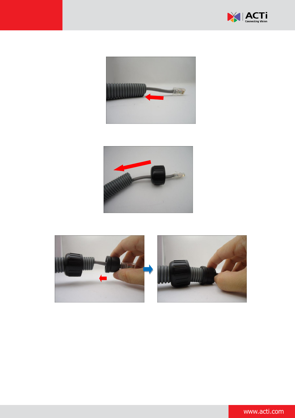 ACTi Bullet Camera (E44~E46) on Tilted Wall with Integrated Bracket User Manual | Page 19 / 35