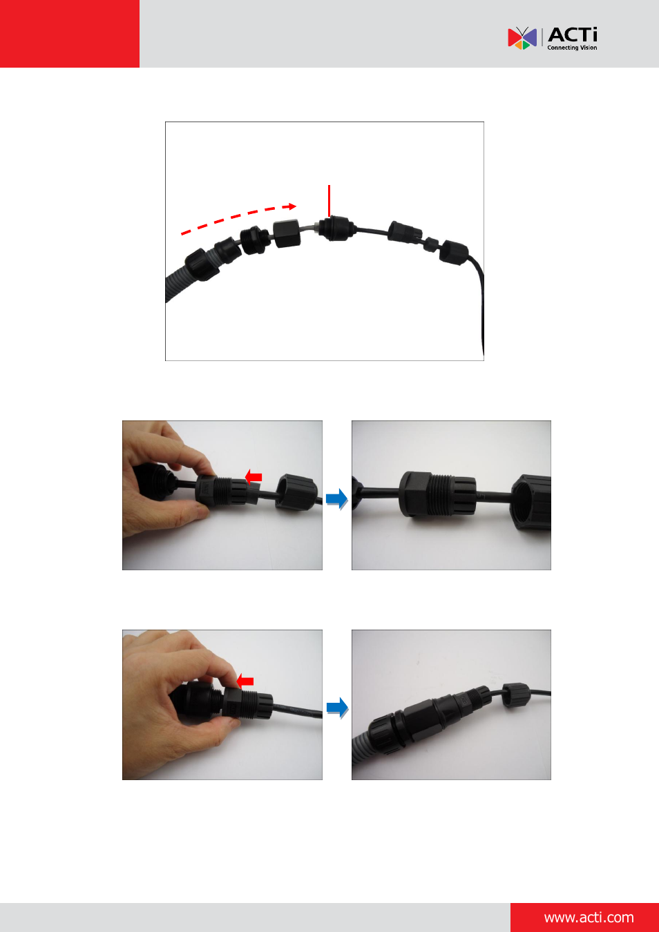 Installation guide | ACTi Bullet Camera (E44~E46) on Tilted Wall with Integrated Bracket User Manual | Page 21 / 35