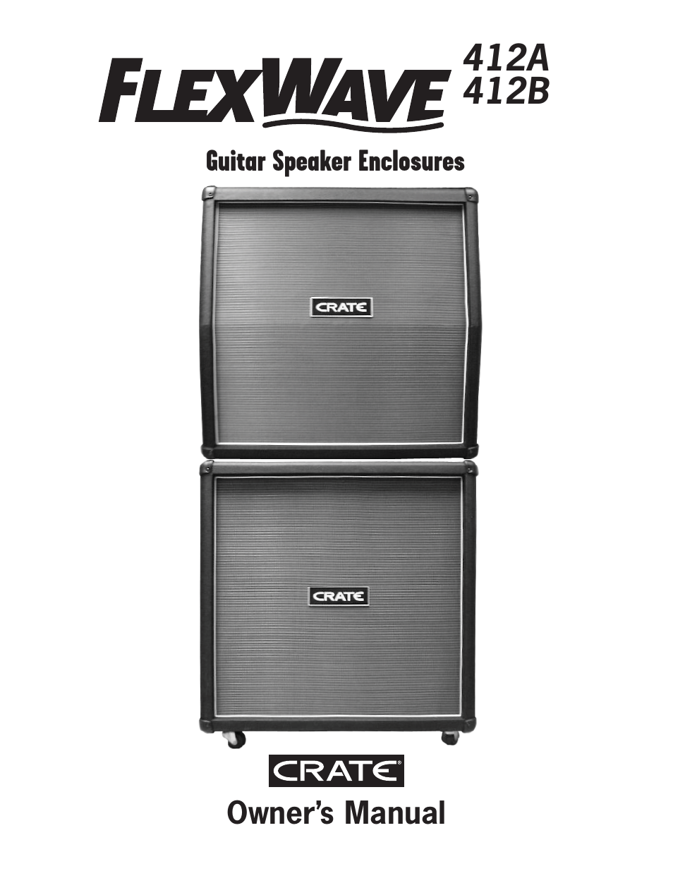 Crate Amplifiers 412B User Manual | 4 pages