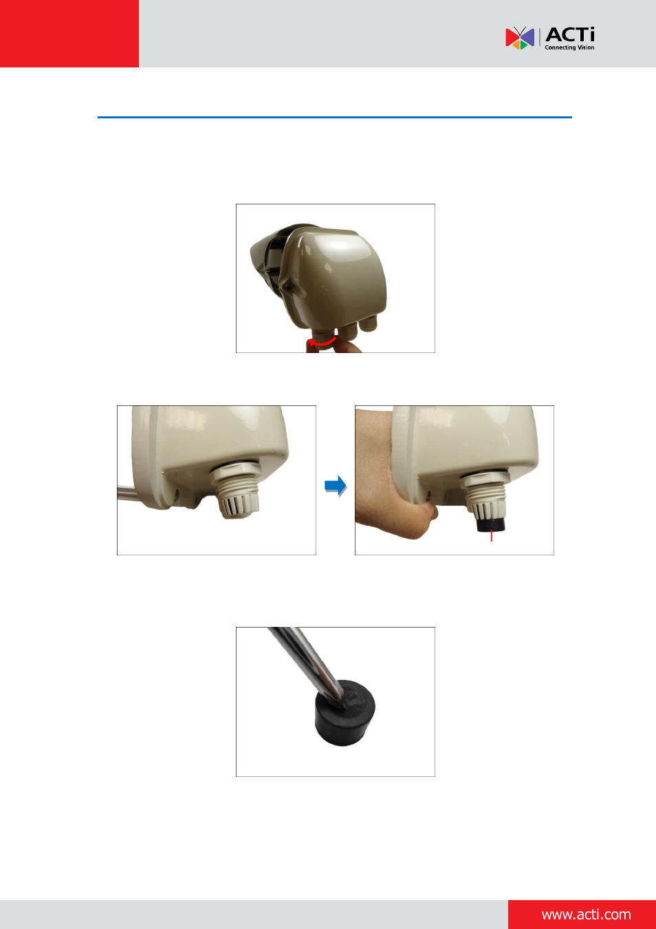 Step 6: waterproof and insert the cable | ACTi Indoor Box Camera with Outdoor Housing on Vertical Pole User Manual | Page 11 / 44