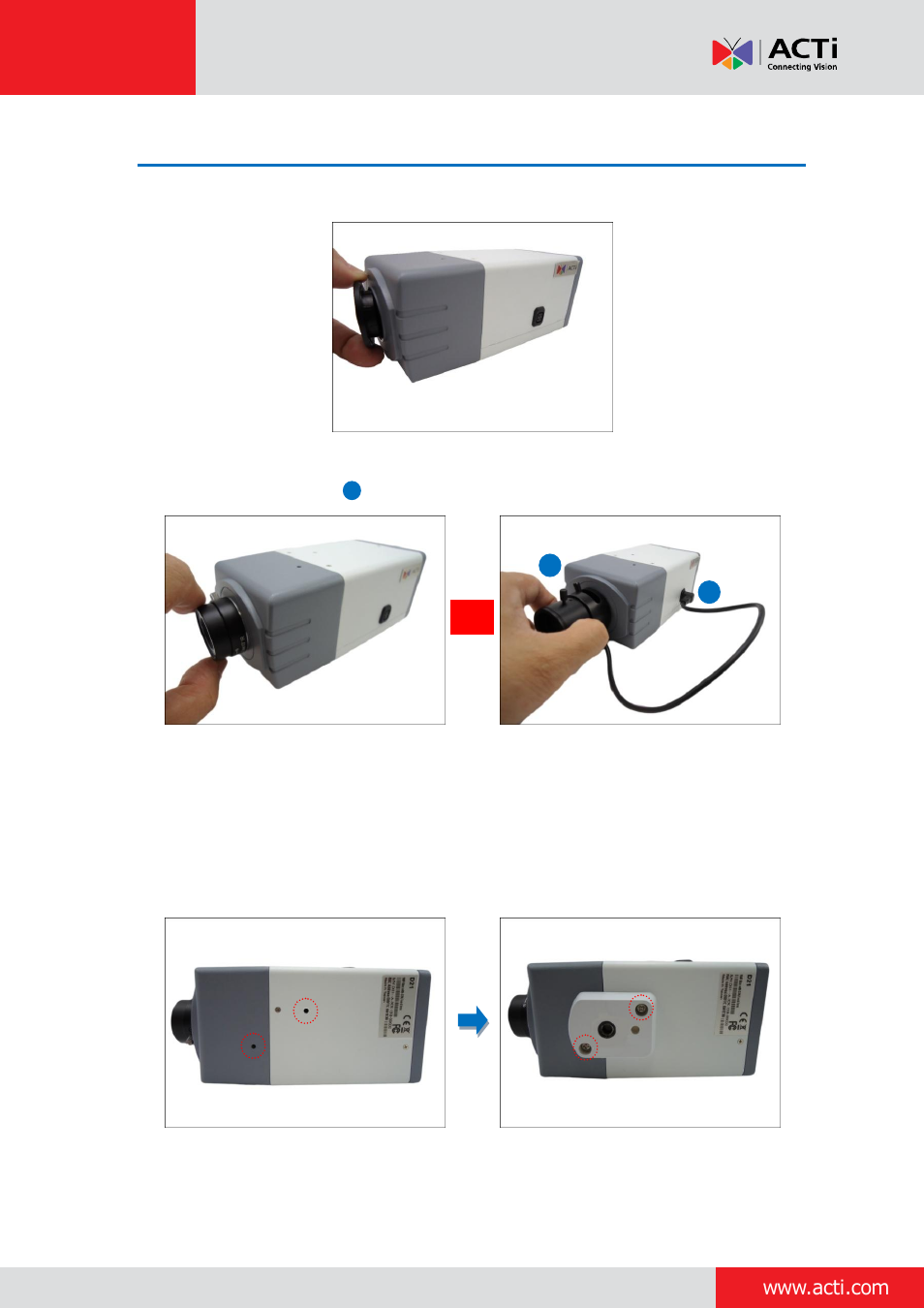 Step 3: prepare the camera, Installation guide | ACTi Indoor Box Camera with Outdoor Housing on Vertical Pole User Manual | Page 24 / 44