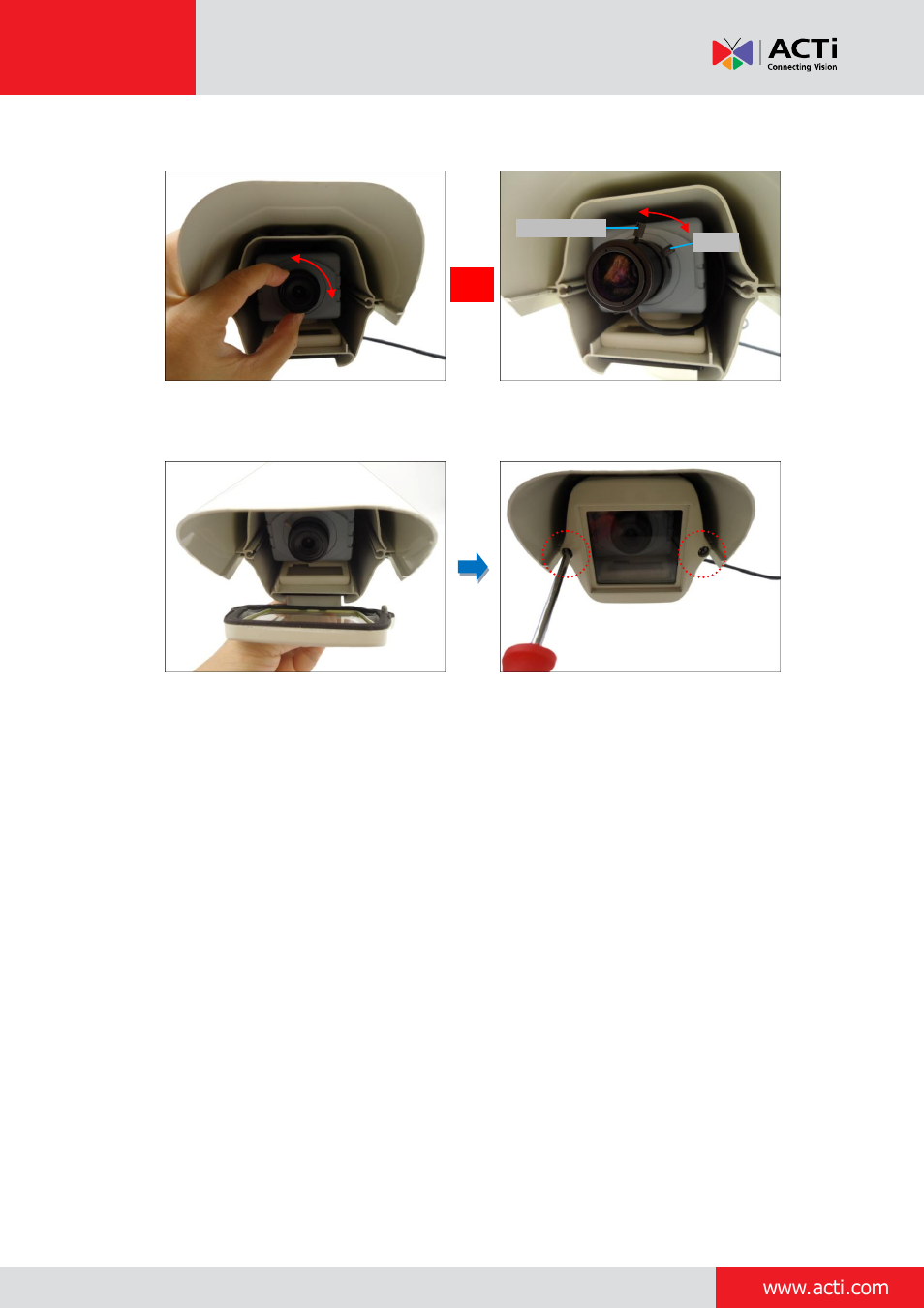 ACTi Indoor Box Camera with Outdoor Housing on Vertical Pole User Manual | Page 34 / 44