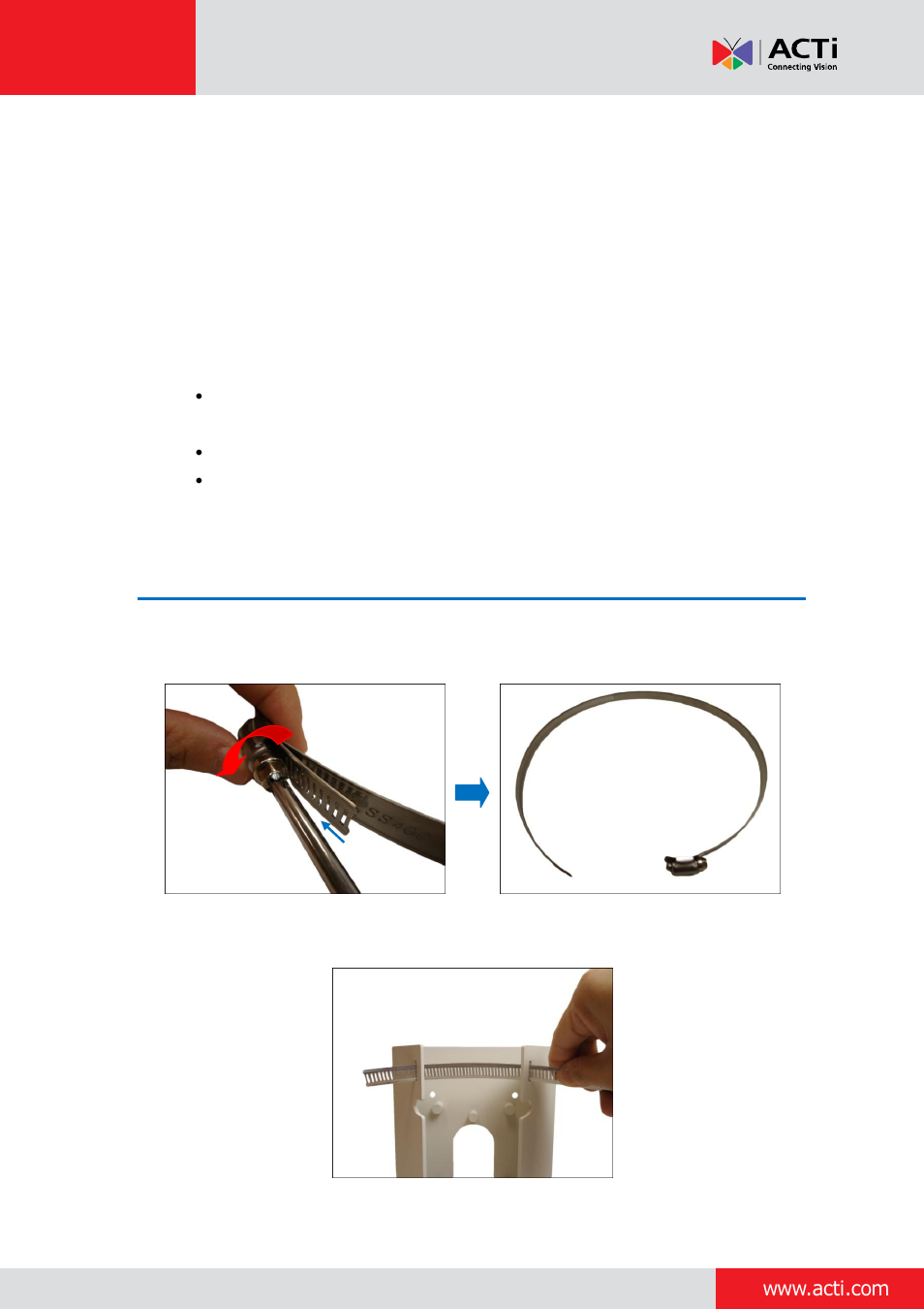 Step 1: attach the pole mount and bracket, Outdoor housing, With heater and fan | 110v), 220v) | ACTi Indoor Box Camera with Outdoor Housing on Vertical Pole User Manual | Page 5 / 44