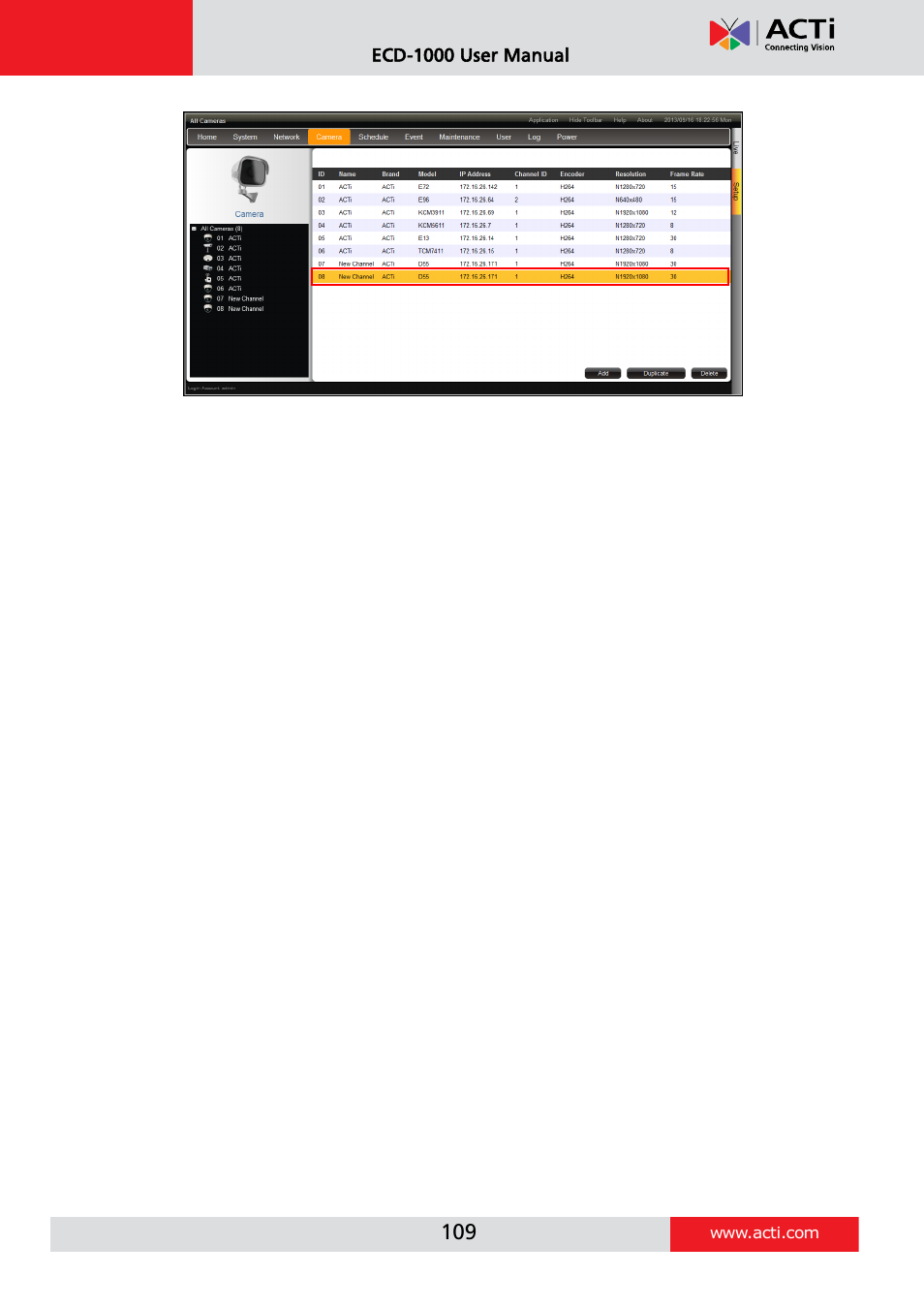 ACTi ECD-1000 User Manual | Page 109 / 135
