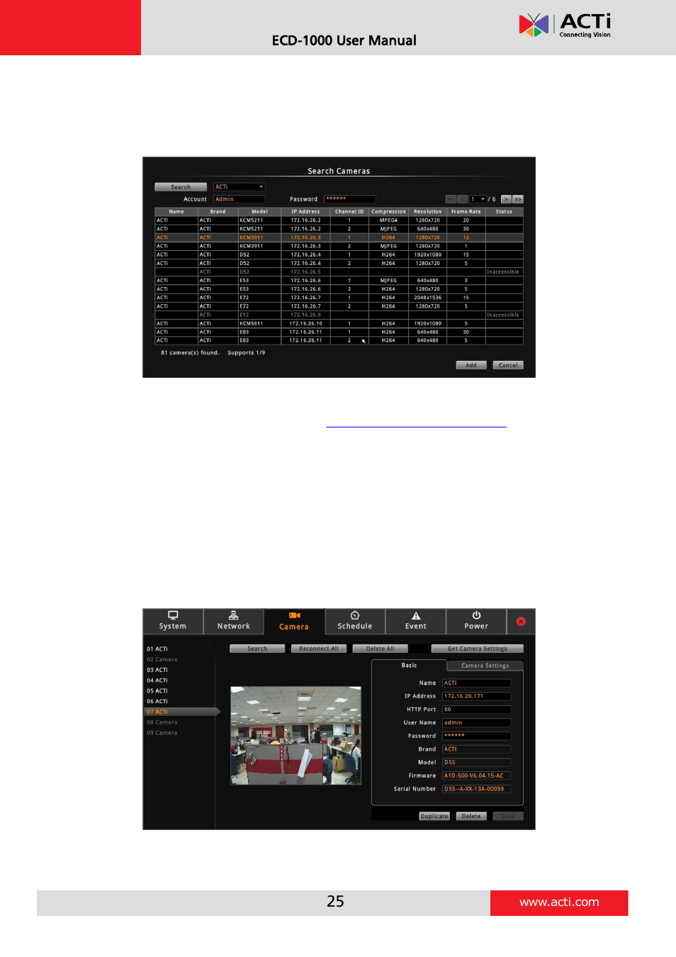 ACTi ECD-1000 User Manual | Page 25 / 135