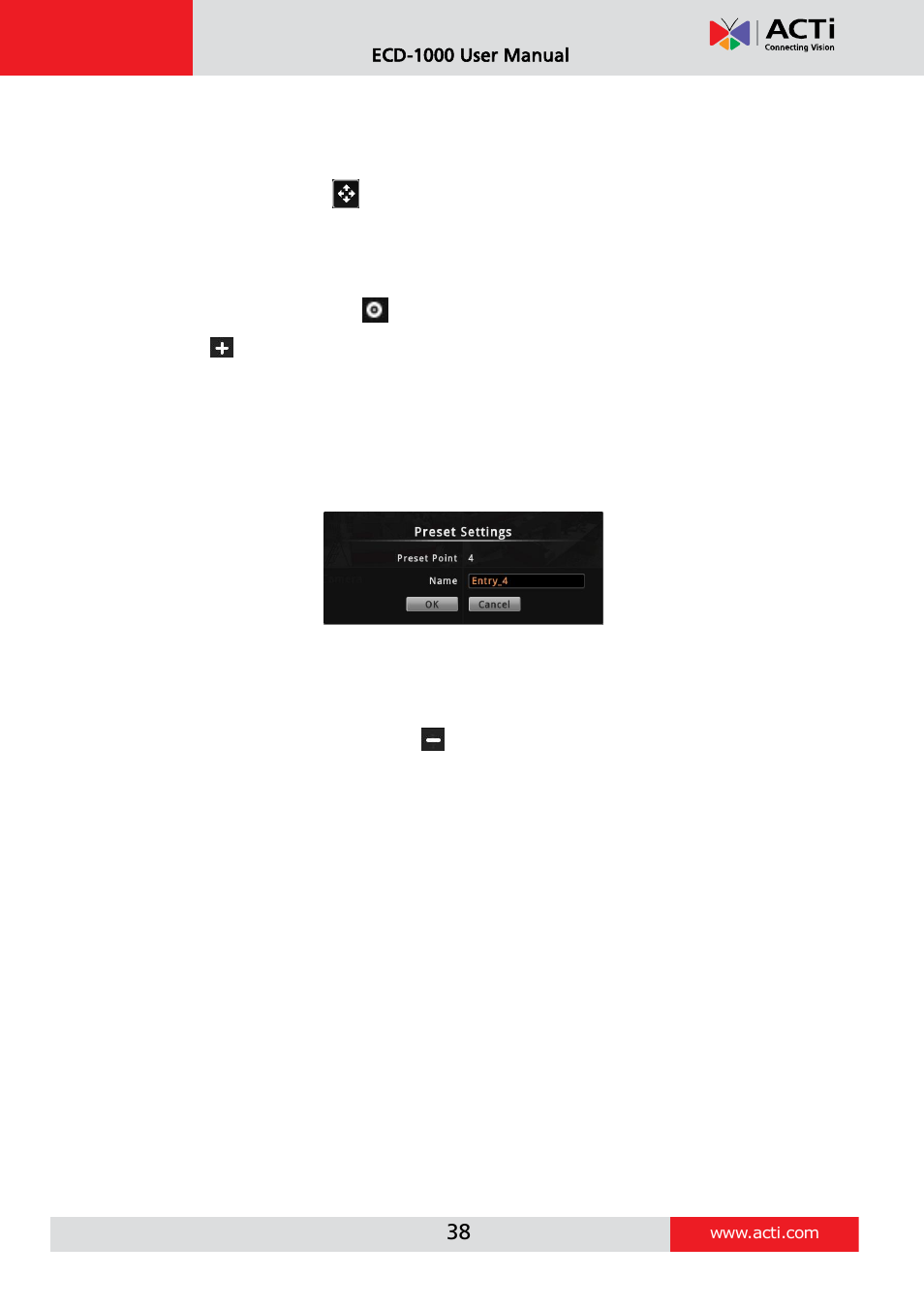 ACTi ECD-1000 User Manual | Page 38 / 135