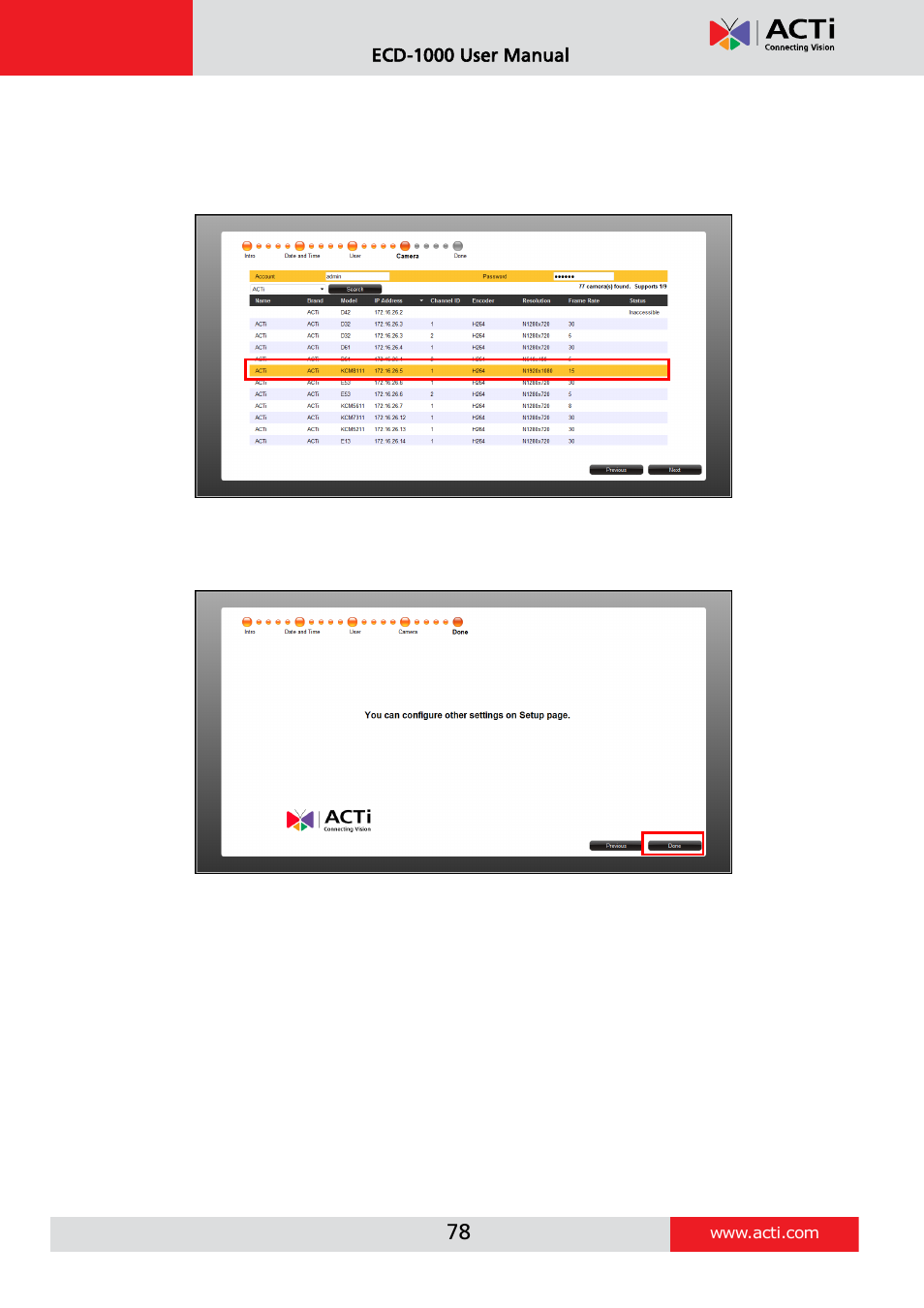 ACTi ECD-1000 User Manual | Page 78 / 135