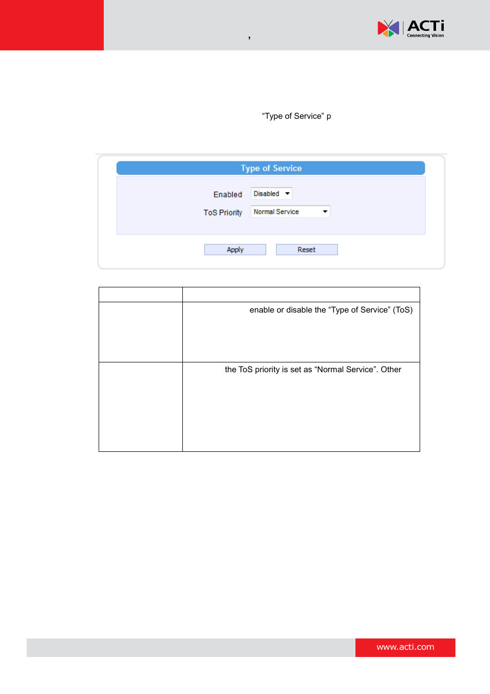 ACTi Camera Firmware V.5.12.12 User Manual | Page 27 / 101