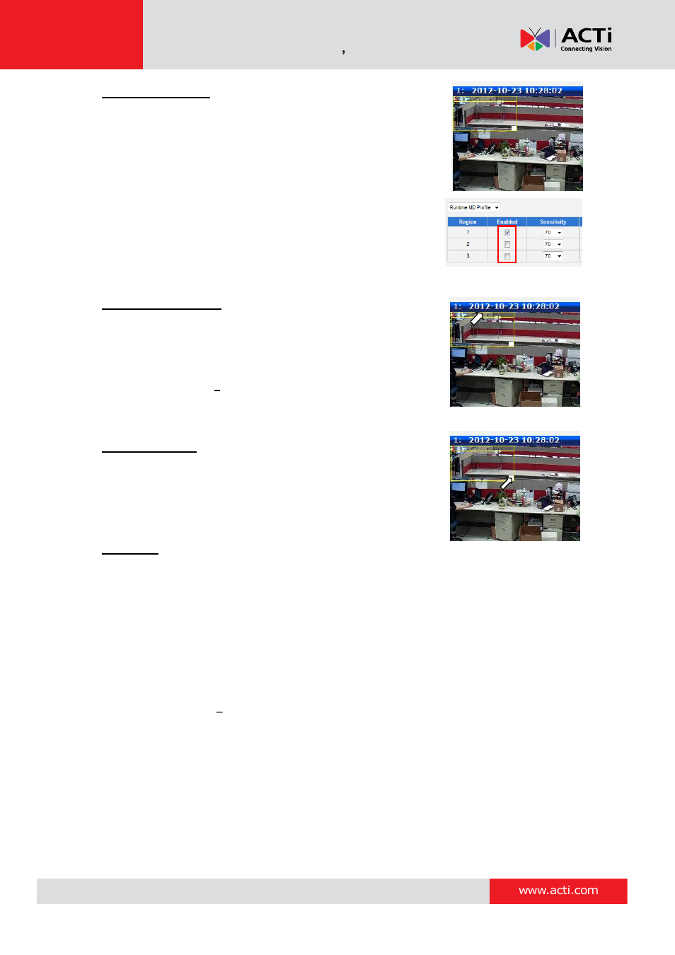 ACTi Camera Firmware V.5.12.12 User Manual | Page 48 / 101
