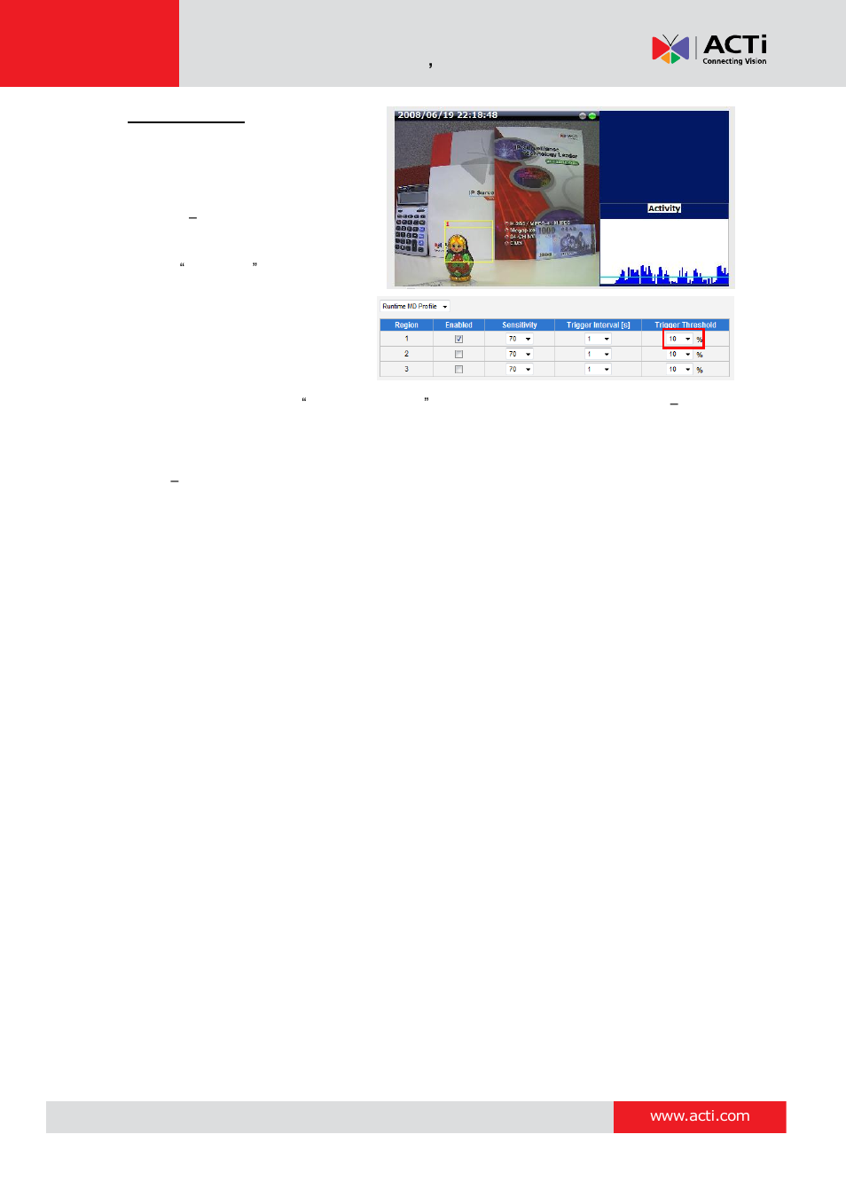 ACTi Camera Firmware V.5.12.12 User Manual | Page 49 / 101