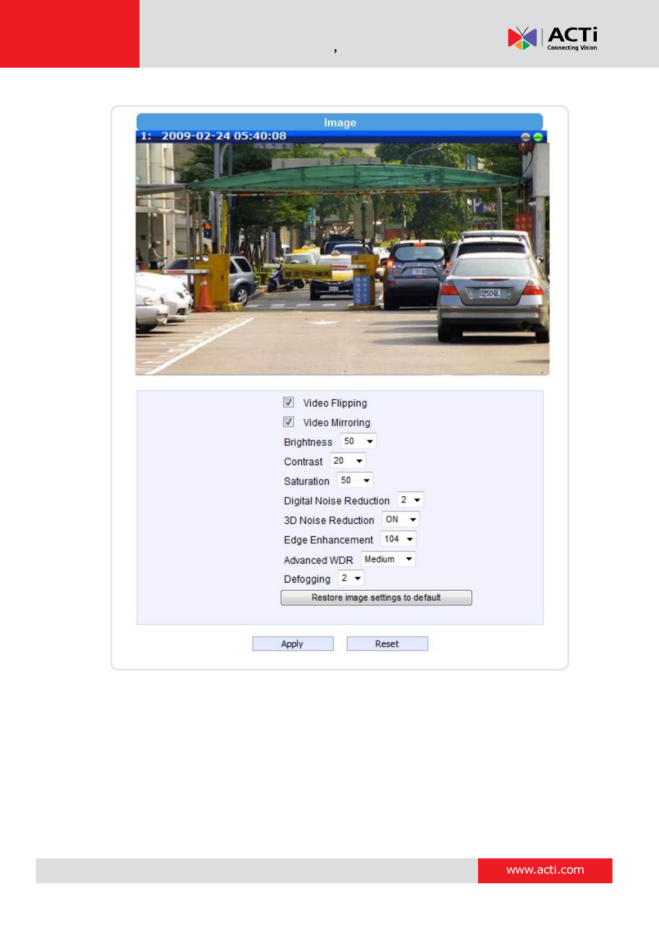 ACTi Camera Firmware V.5.12.12 User Manual | Page 53 / 101