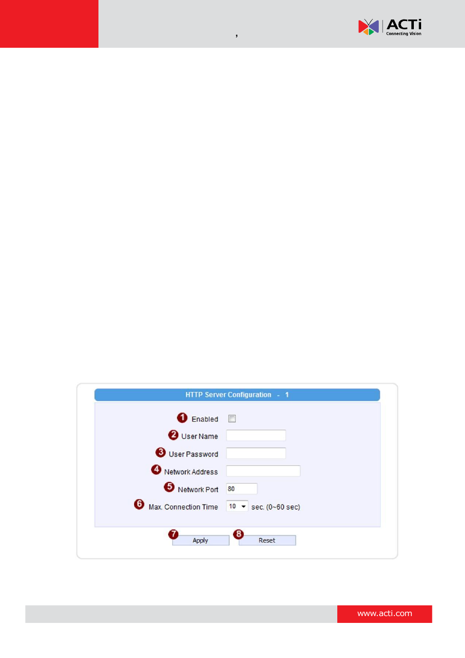 ACTi Camera Firmware V.5.12.12 User Manual | Page 65 / 101
