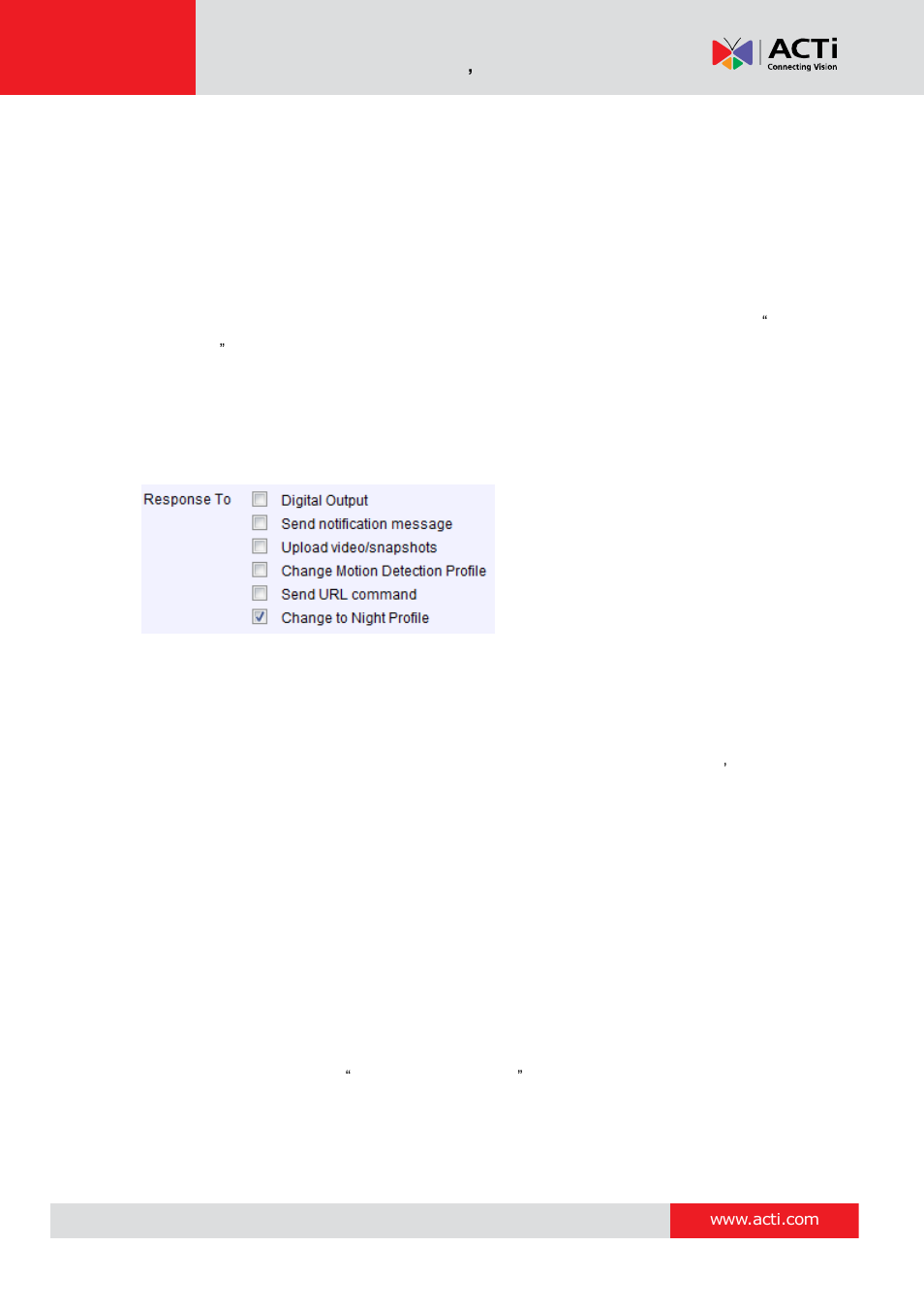 ACTi Camera Firmware V.5.12.12 User Manual | Page 76 / 101