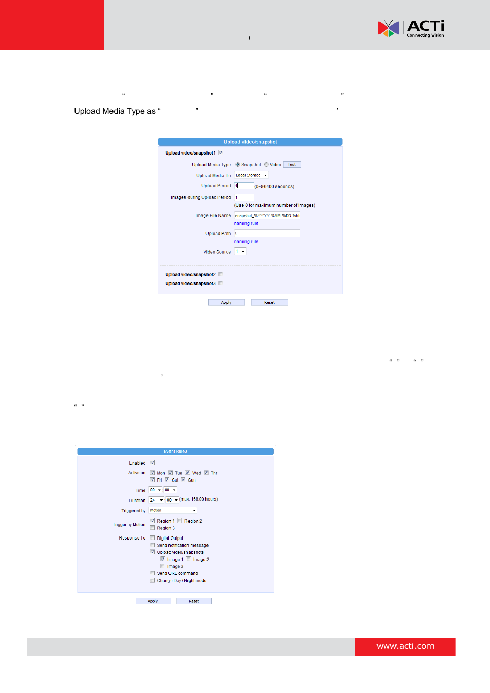 ACTi Camera Firmware V.5.12.12 User Manual | Page 95 / 101