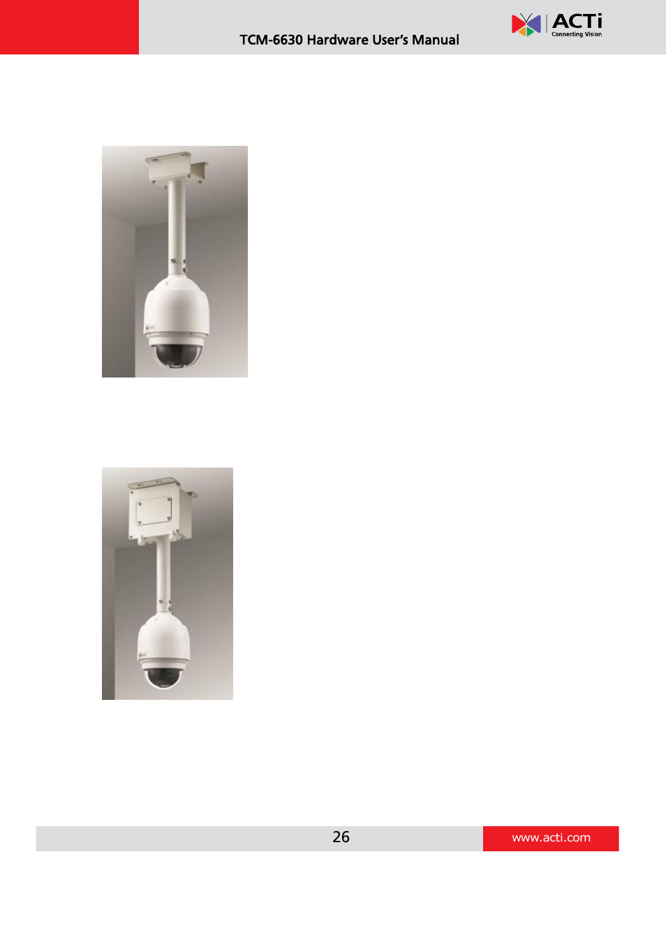 Ceiling | ACTi TCM-6630 User Manual | Page 26 / 55