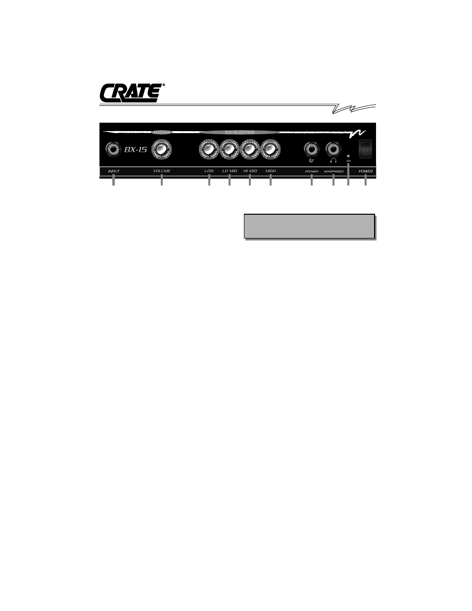 Crate Amplifiers BX-15 User Manual | Page 2 / 4