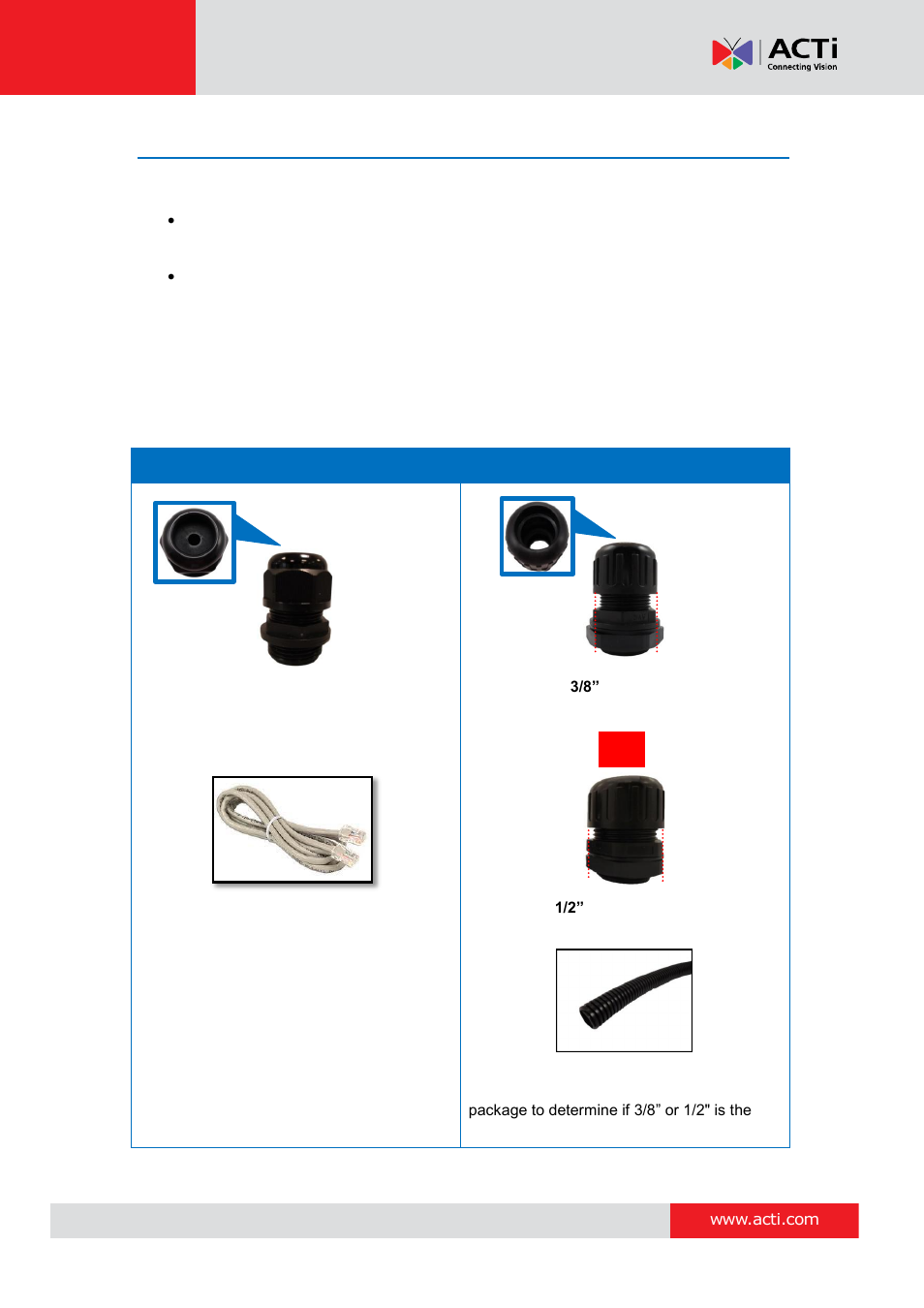 Step 3: prepare for waterproof installation | ACTi KCM-7111 User Manual | Page 13 / 38