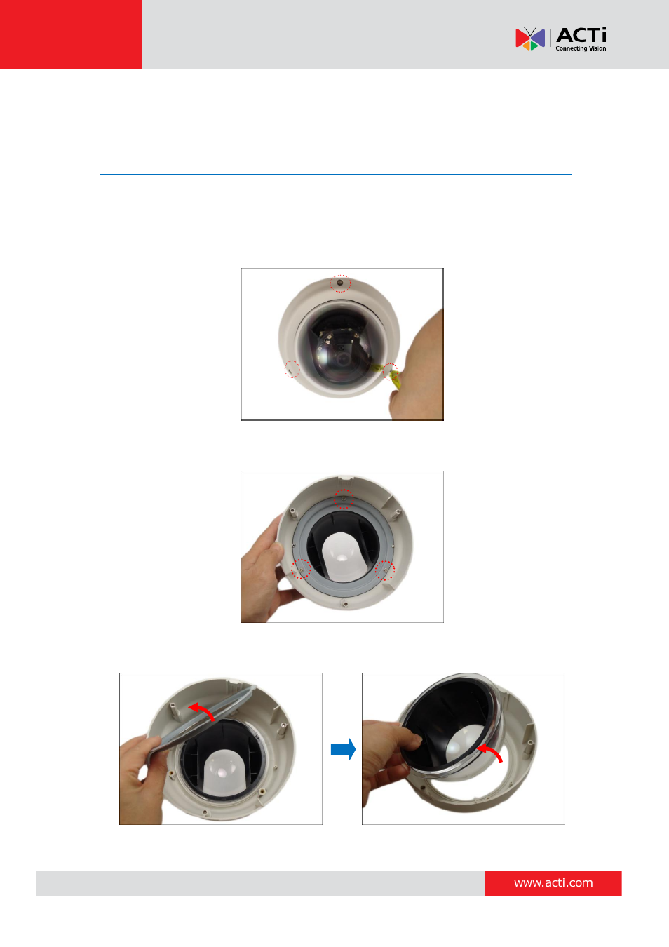 Other adjustments and accessories, How to replace the dome cover | ACTi B51 User Manual | Page 27 / 36