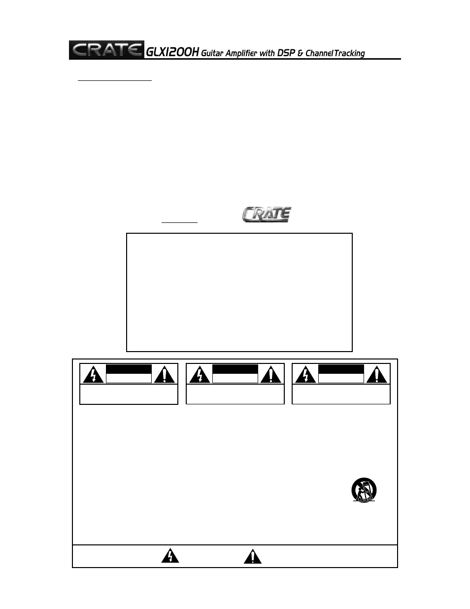 Crate Amplifiers glx1200h User Manual | Page 2 / 8
